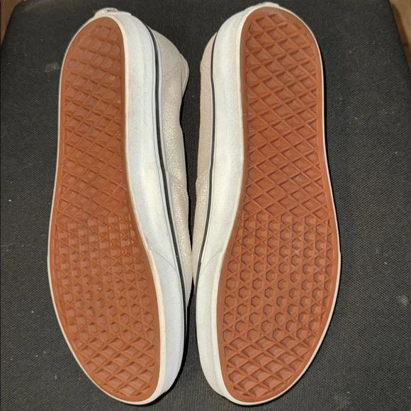 Vans Women's Shimmering Off White Sneakers - Picture 5 of 6